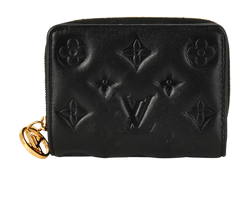 Louis Vuitton Portefeuille Lou Wallet, Leather, Black, NFC, DB, 2*